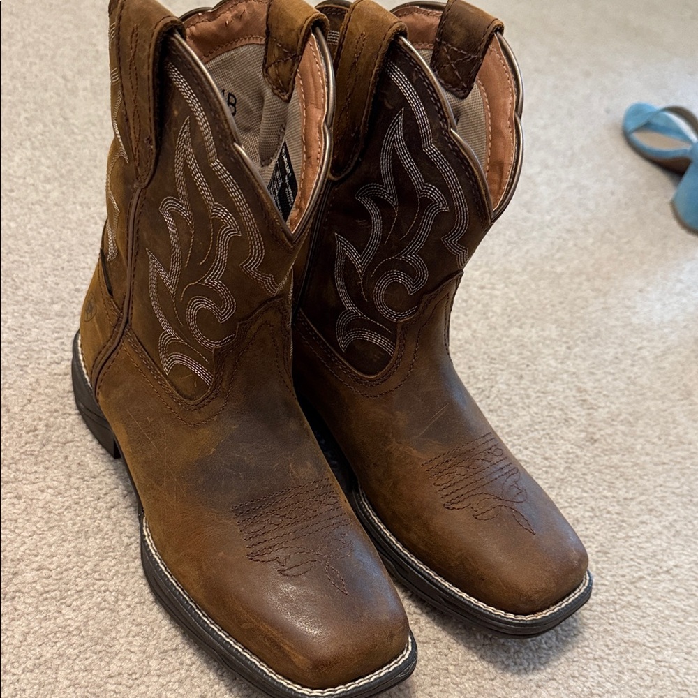 Brown Leather ariat Boots